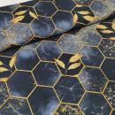 French Terry Golden Hexagons